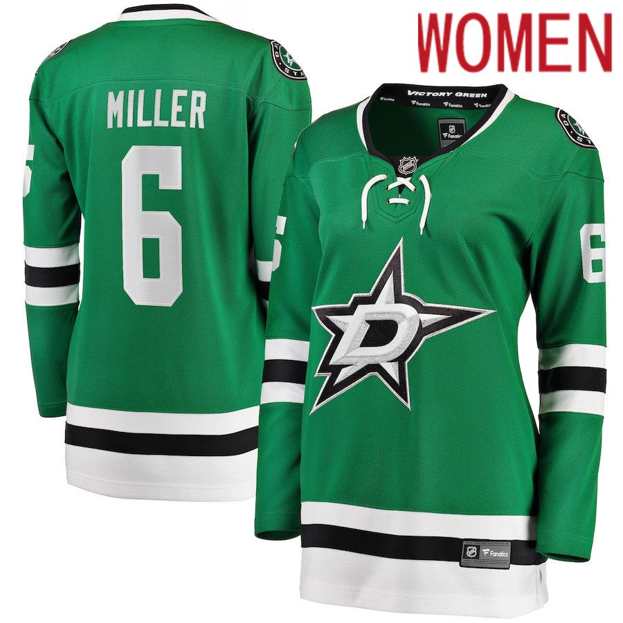 Women Dallas Stars #6 Colin Miller Fanatics Branded Kelly Green Home Breakaway Player NHL Jersey